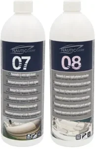 Nettoyant Nautic Clean 07 et protecteur Nautic Clean 08 pour boudins de semi-rigide en PVC et Hypalon