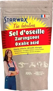 Sel d'oseille Starwax The Fabulous, acide oxalique en cristaux contre le jaunissement du gelcoat d'un bateau